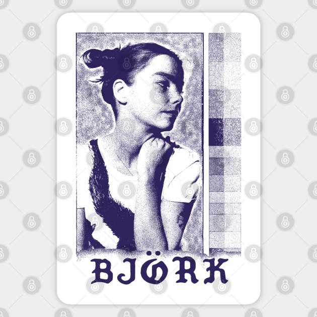 Björk ==== Vintage Look Design Sticker by unknown_pleasures